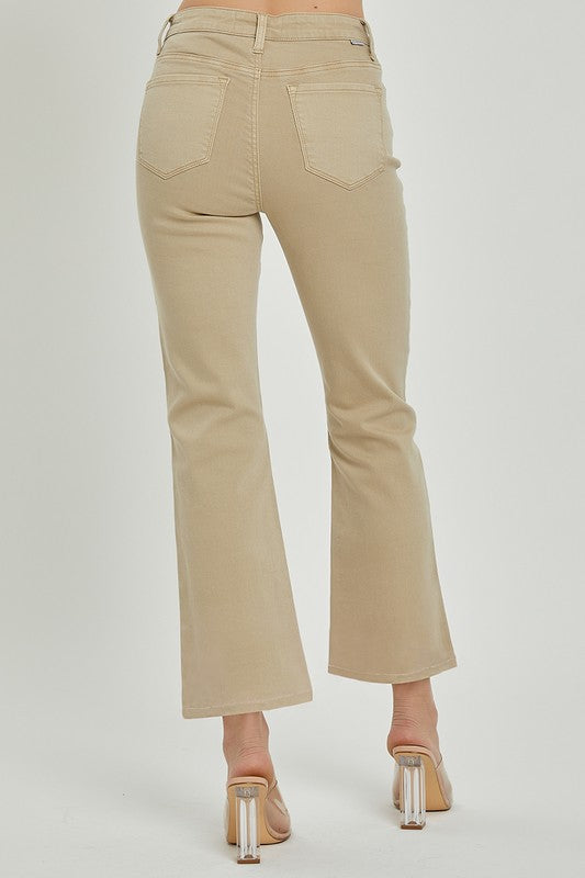 Risen Mid Rise Ankle Flare Jean - Sand
