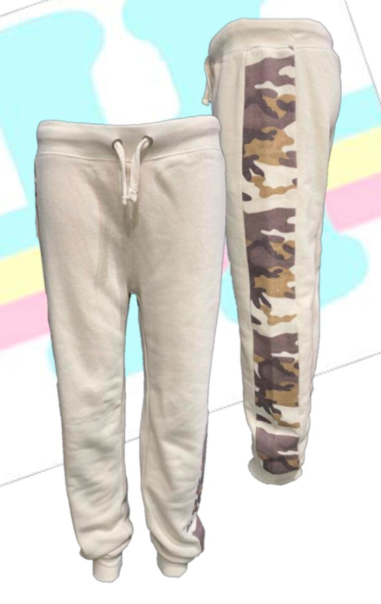 Tween Havana Girls Color Block Jogger - Cream/Camo