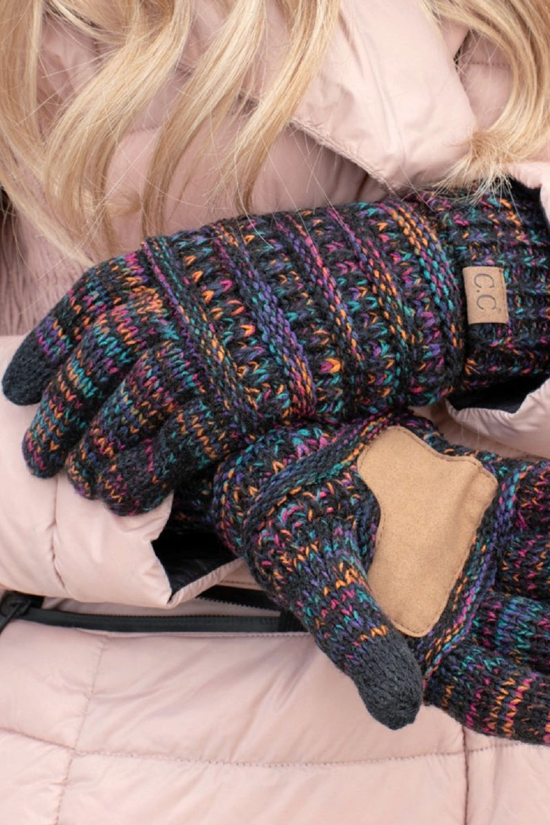 CC Women's Multicolor Touchscreen Gloves