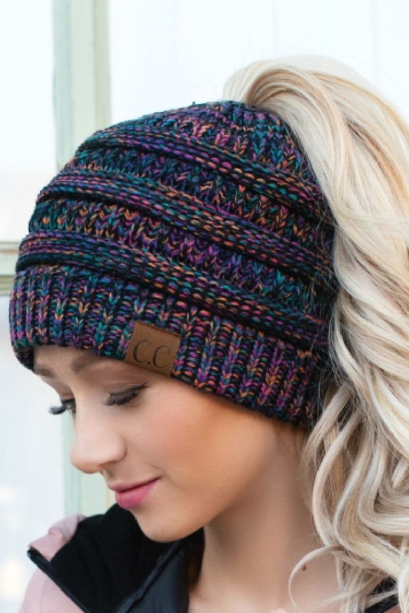 CC Women's Bun Beanie - Multi