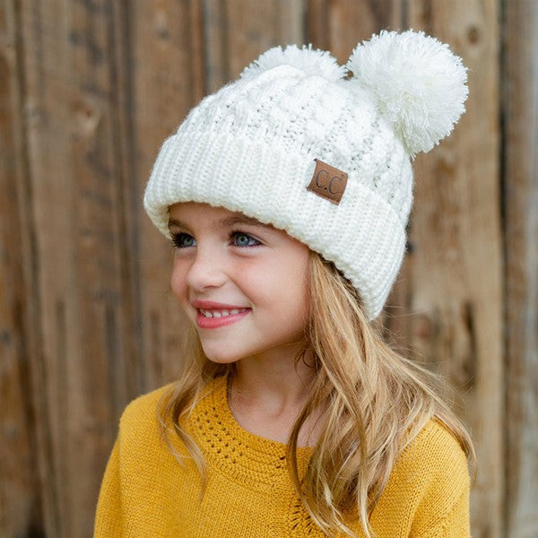 Tween CC Youth Double Pom Beanie