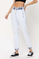 Vervet Bleach Effect Denim Jogger