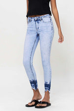 Vervet Skinny Jean with Dipped Hem - Light Wash