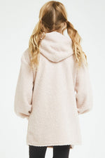 Tween Oversized Poodle Hoodie- Oatmeal