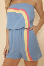 Retro Terry Romper - Blue