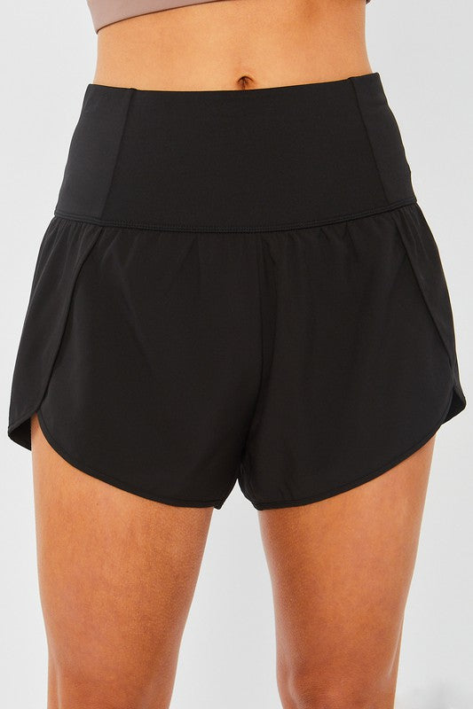 Athletic Inner Brief Back Pocket Shorts - Black