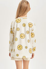 Tween Smiley Face Cardigan