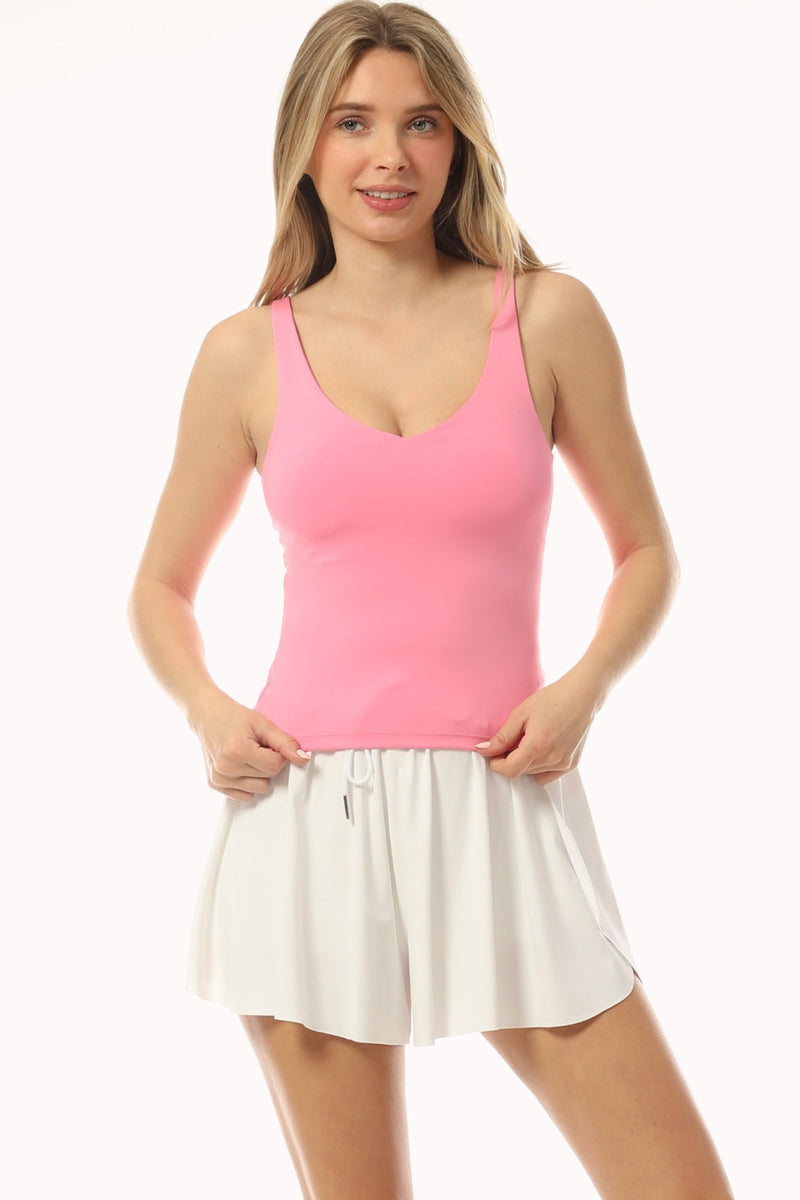 Padded Seamless Cami Tank- Pink