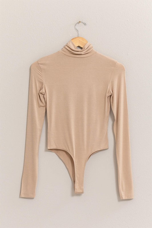 Turtleneck Bodysuit - Taupe