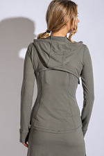 Butter Soft Athleisure Jacket with Hood - Mint