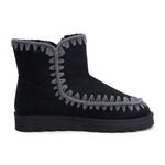 Stitch Detail Ugg Style Boot - Black