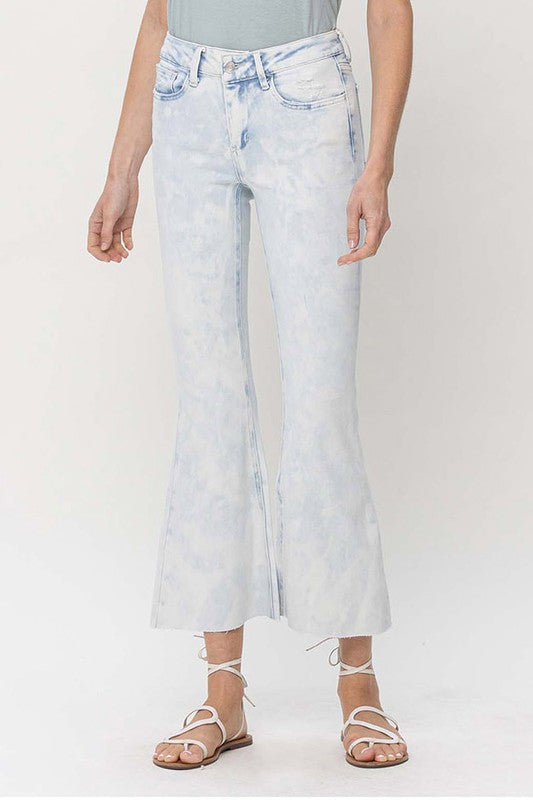 Vervet Bleached Cropped Flare Jean