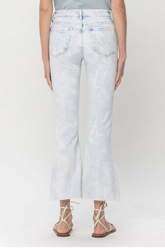 Vervet Bleached Cropped Flare Jean