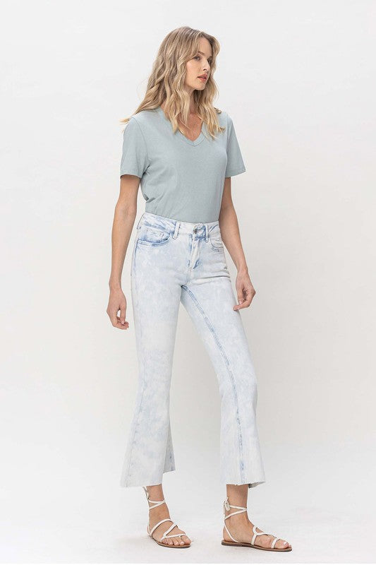 Vervet Bleached Cropped Flare Jean