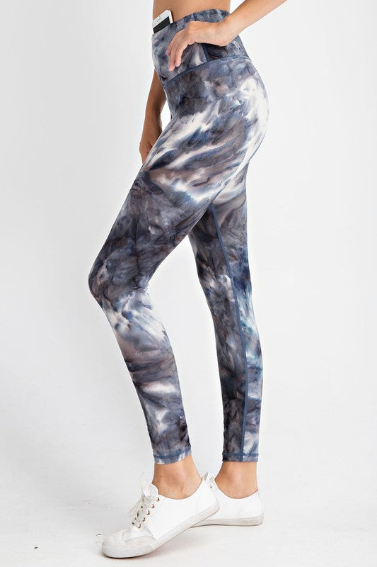 Butter Soft Athleisure Leggings - Black Marble