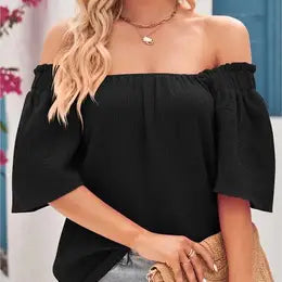 Off the Shoulder Blouse - Black