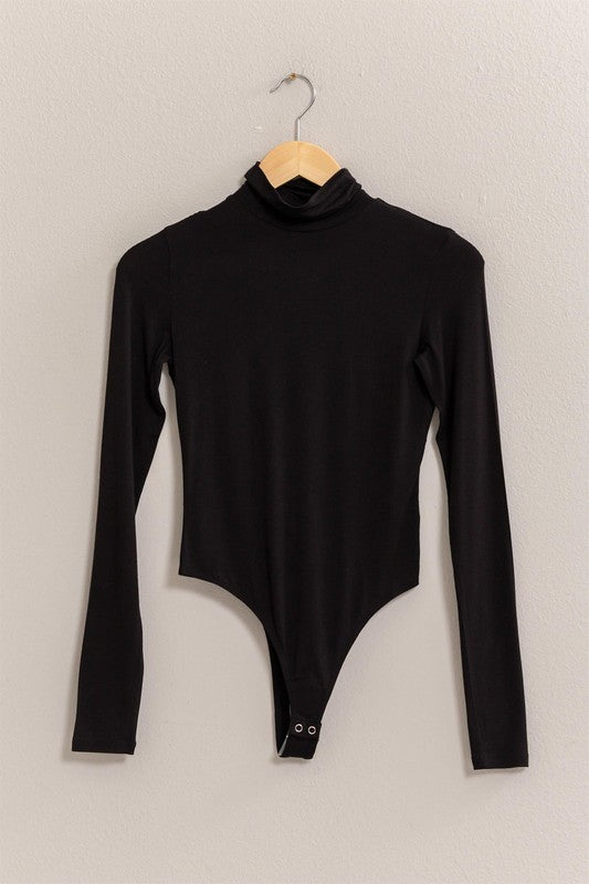 Turtleneck Bodysuit - Black