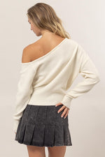 Off the Shoulder Sweater - Cream