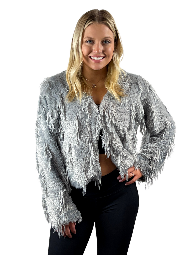 Feathered Jacket - Grey