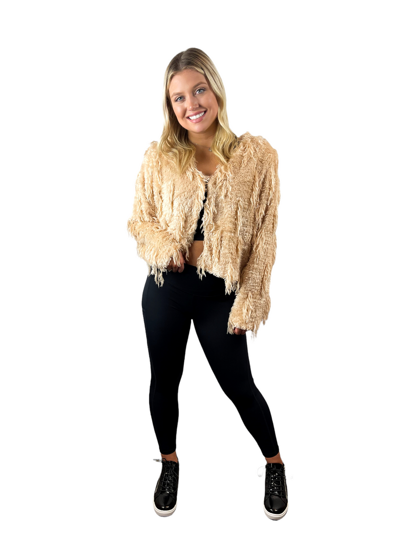 Feathered Jacket - Taupe