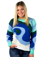 Color Swirl Sweater - Blue