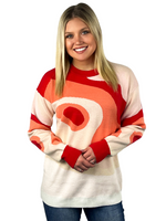 Color Swirl Sweater - Red