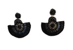 Fan Earrings - Black