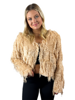 Feathered Jacket - Taupe