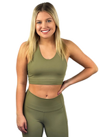 Ultra Soft Lined Sports Bra - Olive