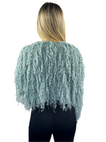 Sparkling Feathered Cardigan - Jade