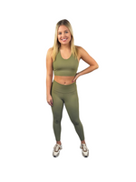 Ultra Soft Lined Sports Bra - Olive