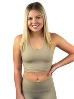 Ultra Soft Lined Sports Bra - Taupe