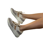 Lightening Sneaker With Tweed Trim - Tan