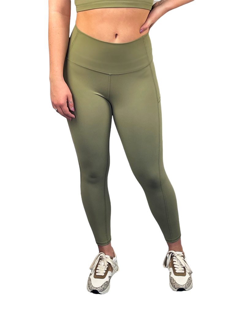 Ultra Soft Pocketed Leggings - Olive